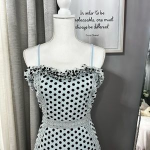 Blue Polka Dot MIDI Dress